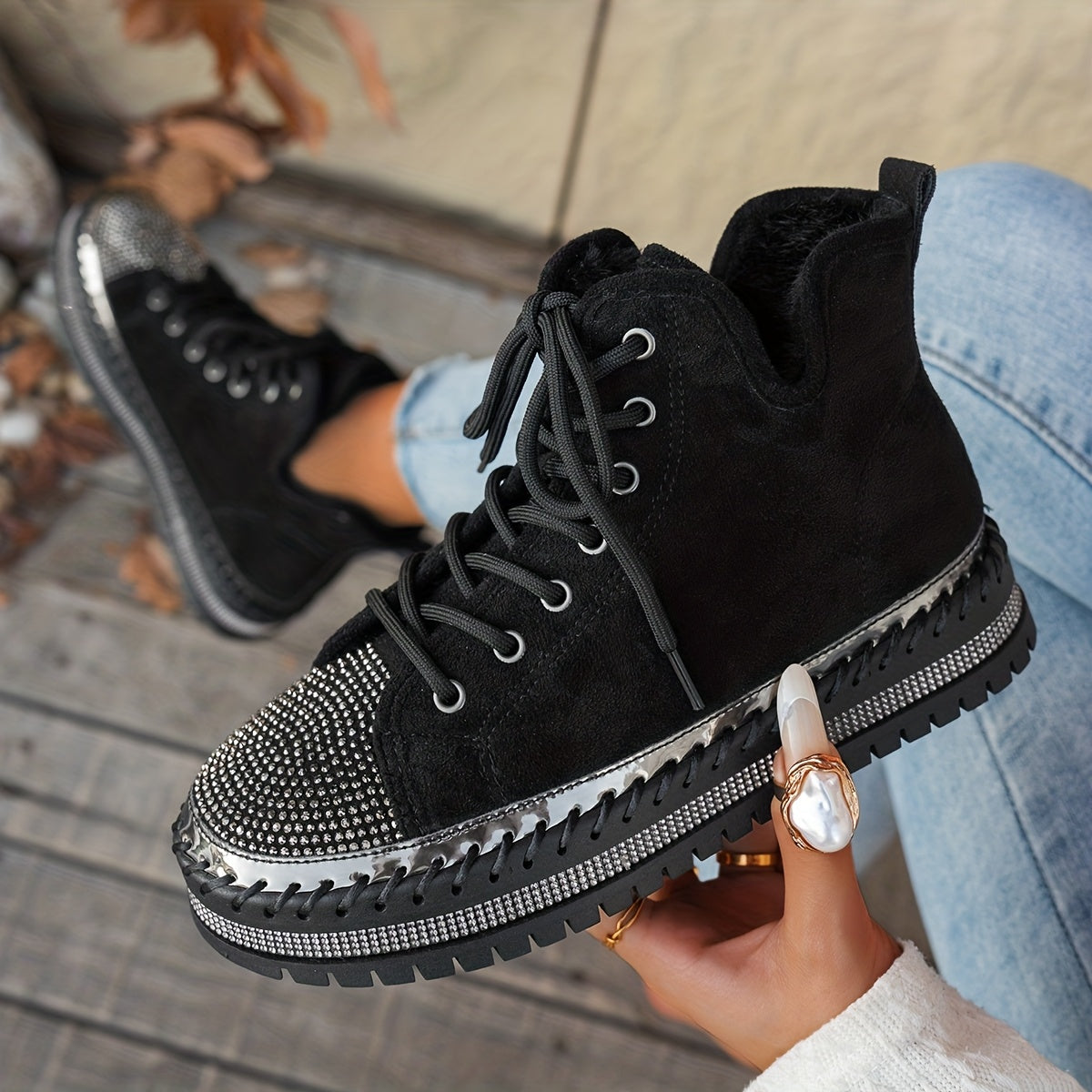 Women's Rhinestone Boots