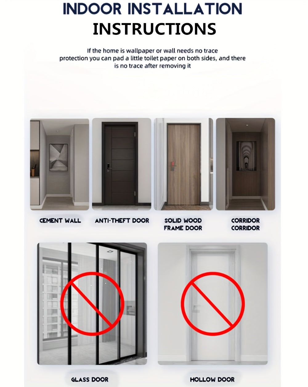 Adjustable Door Pull-Up Bar 61.98-100.08cm - No-Drill Carbon Steel