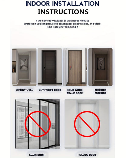 Adjustable Door Pull-Up Bar 61.98-100.08cm - No-Drill Carbon Steel