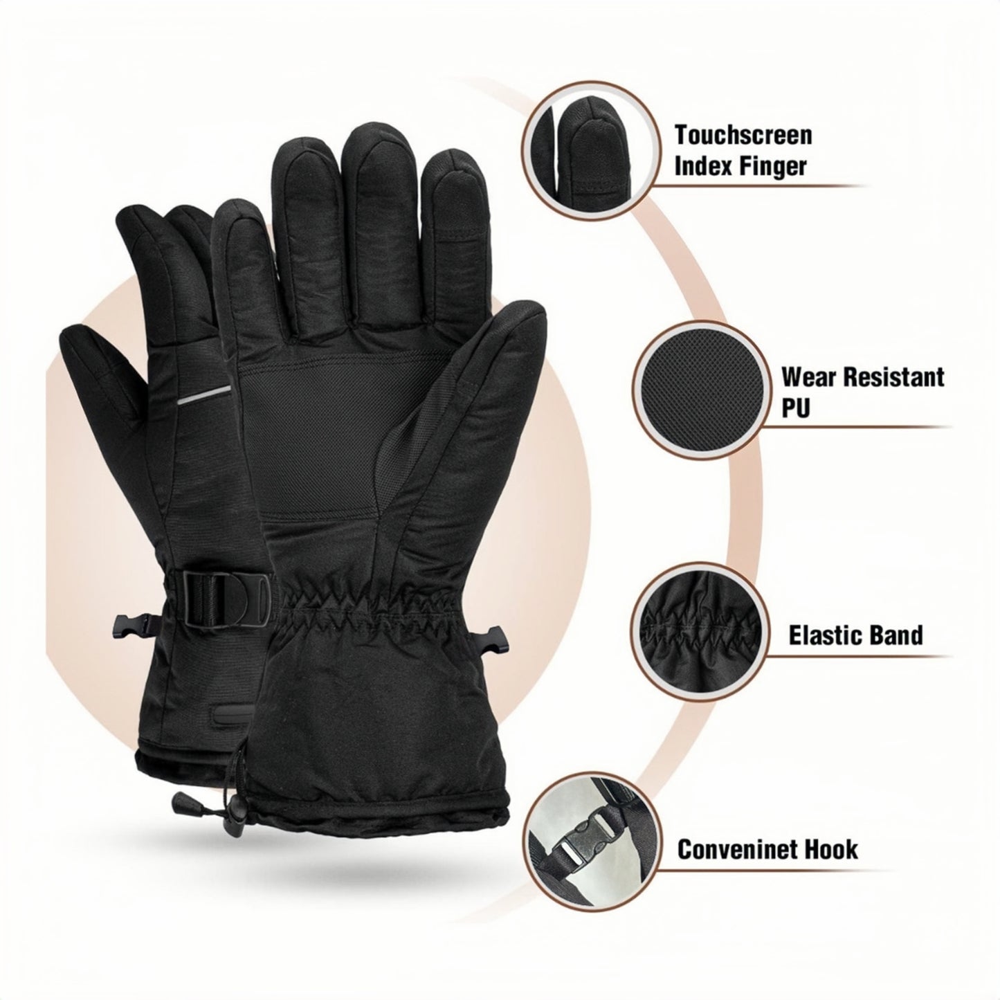Brizelux Heated Gloves - 4000mAh 3 Temperature Electric Winter