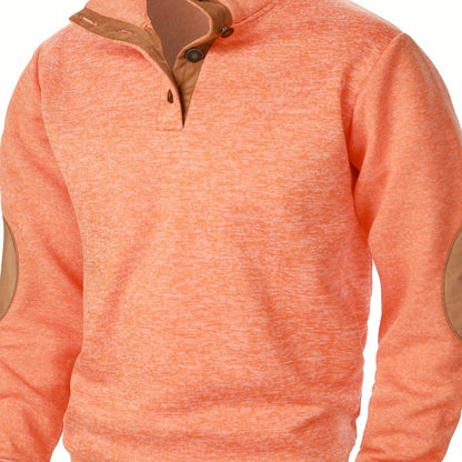 Men's Stand-Collar Casual Sweatshirt - Autumn Winter Long Sleeve