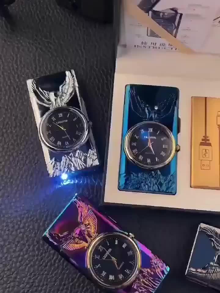 Dual Arc Plasma Igniter - 3D Eagle Relief LED USB Rechargeable