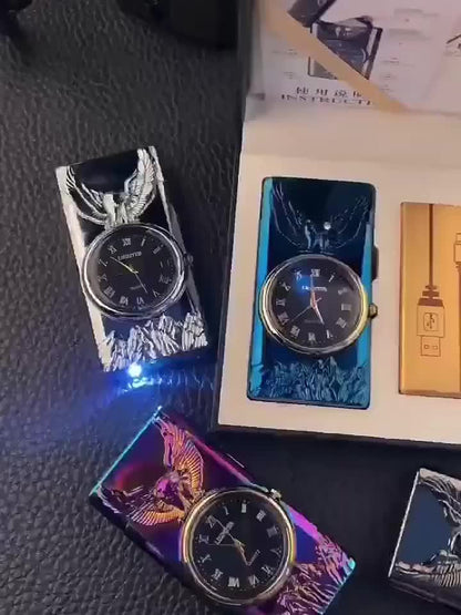 Dual Arc Plasma Igniter - 3D Eagle Relief LED USB Rechargeable