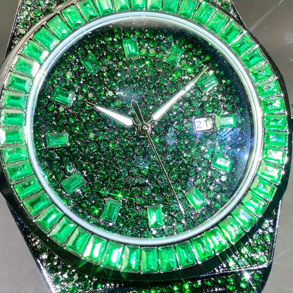 MISS FOX Iced Rhinestone Quartz Watch