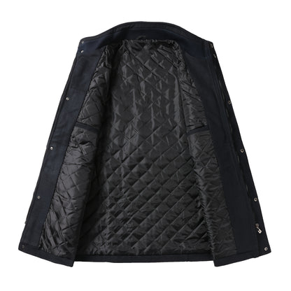 Men's Autumn/Winter Tweed Coat - Business Double-Breasted Wool