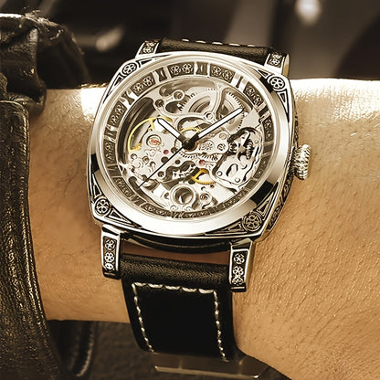 Retro Hollow Tourbillon Mechanical Watch