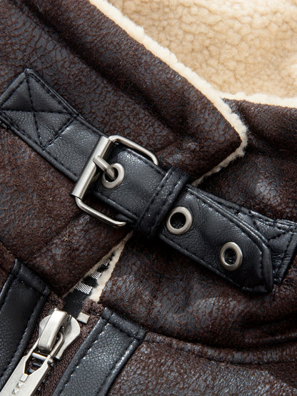 Men's Autumn-Winter Thickened Fleece-Lined Bomber Jacket