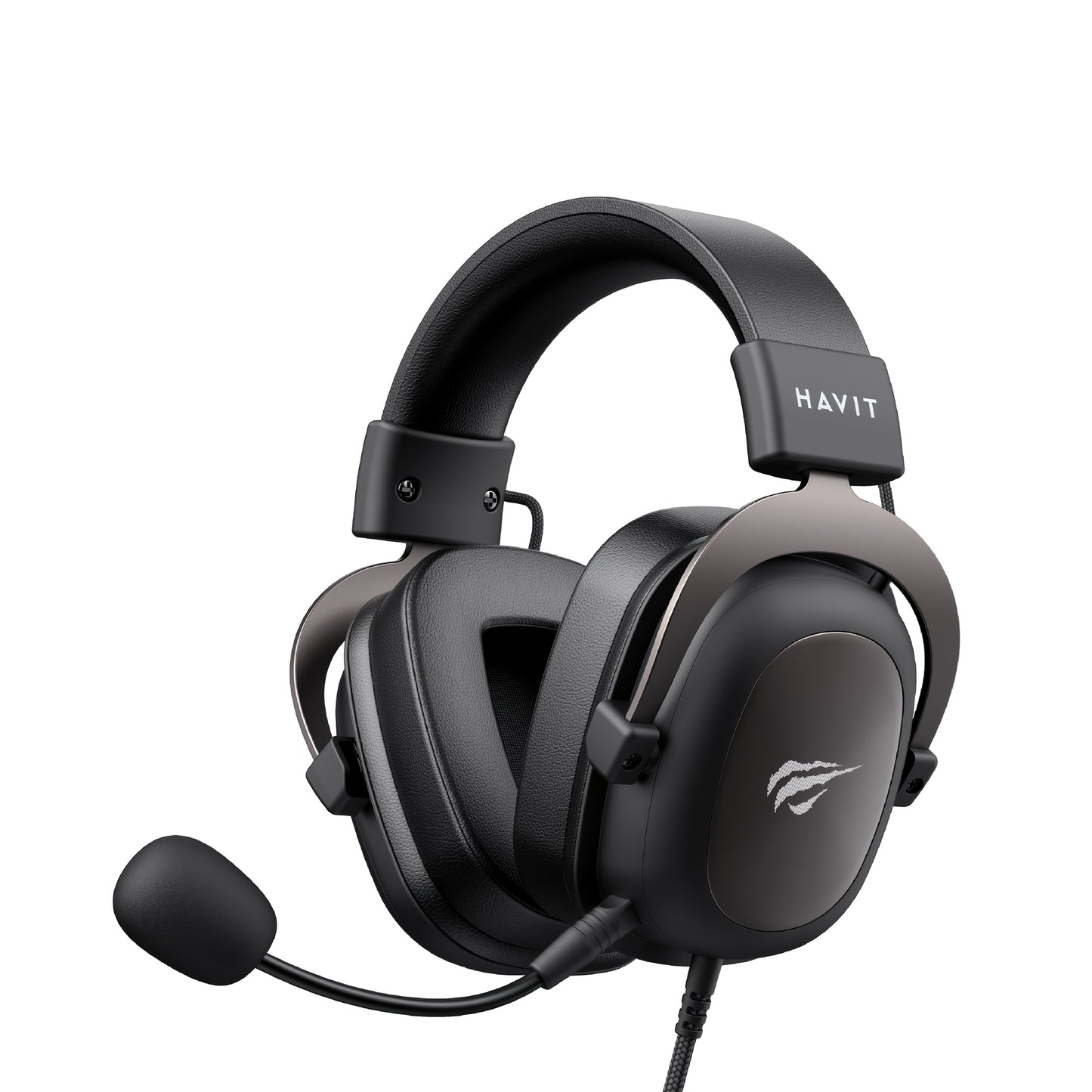 HAVIT Headset - Protein Leather Earmuffs with Detachable Mic