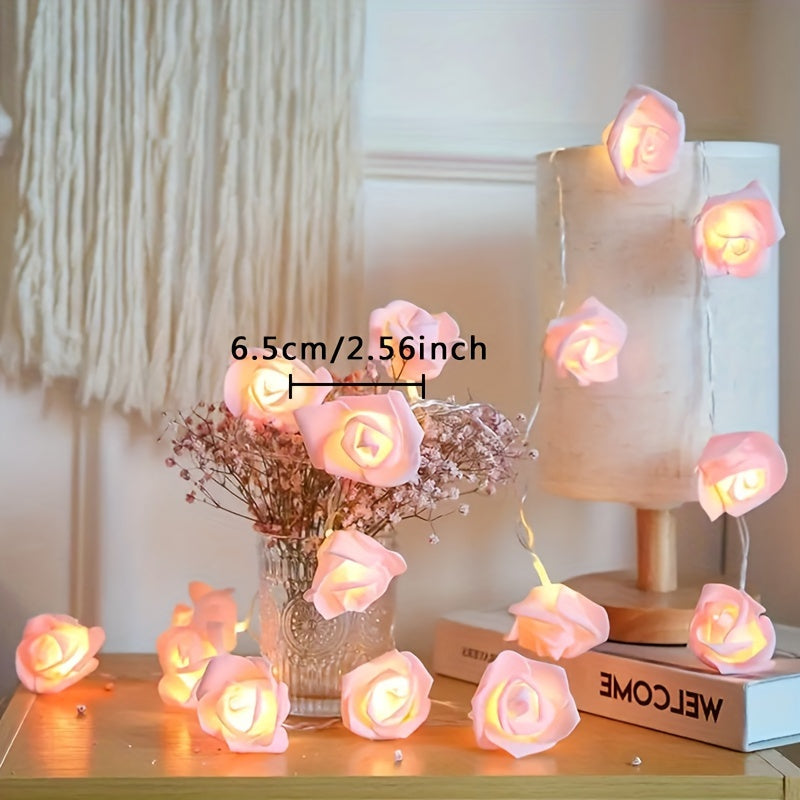 LED Rose Flower String Lights