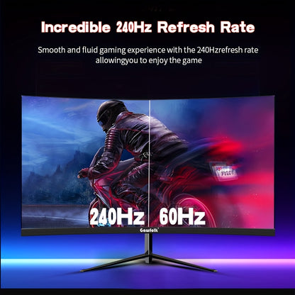 Gawfolk 32" Curved Gaming Monitor - 240Hz VA Panel FHD