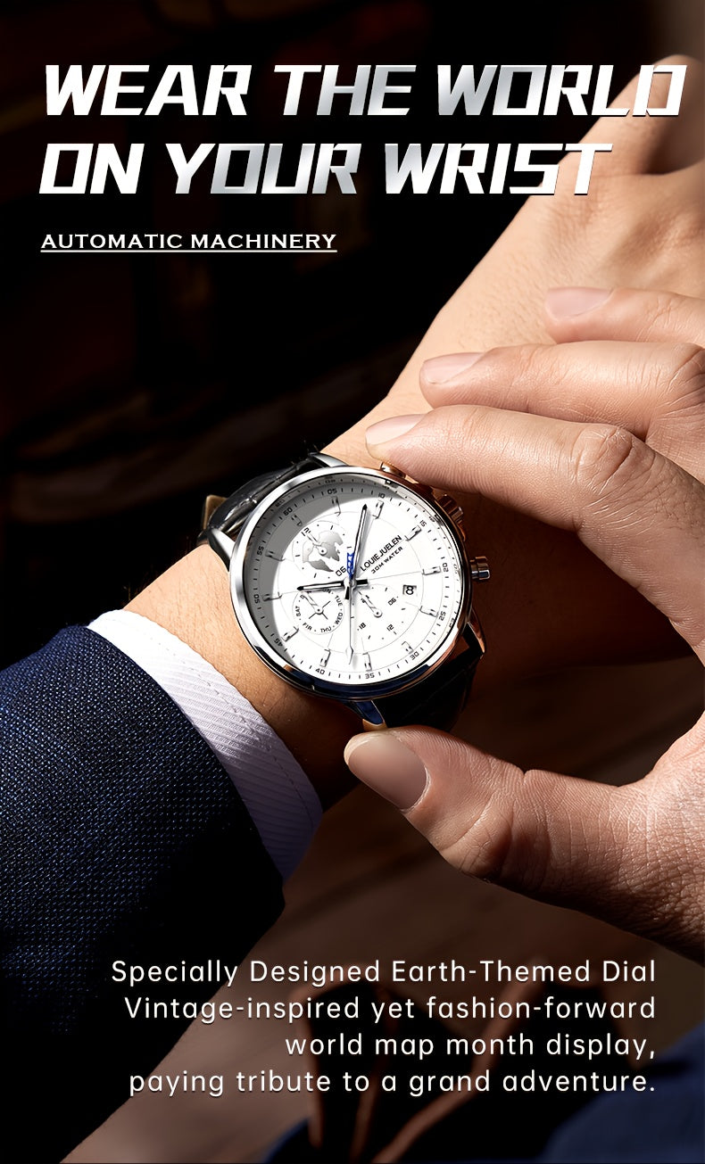 Men's Automatic Mechanical Watch - Premium Hollow Dial Vintage