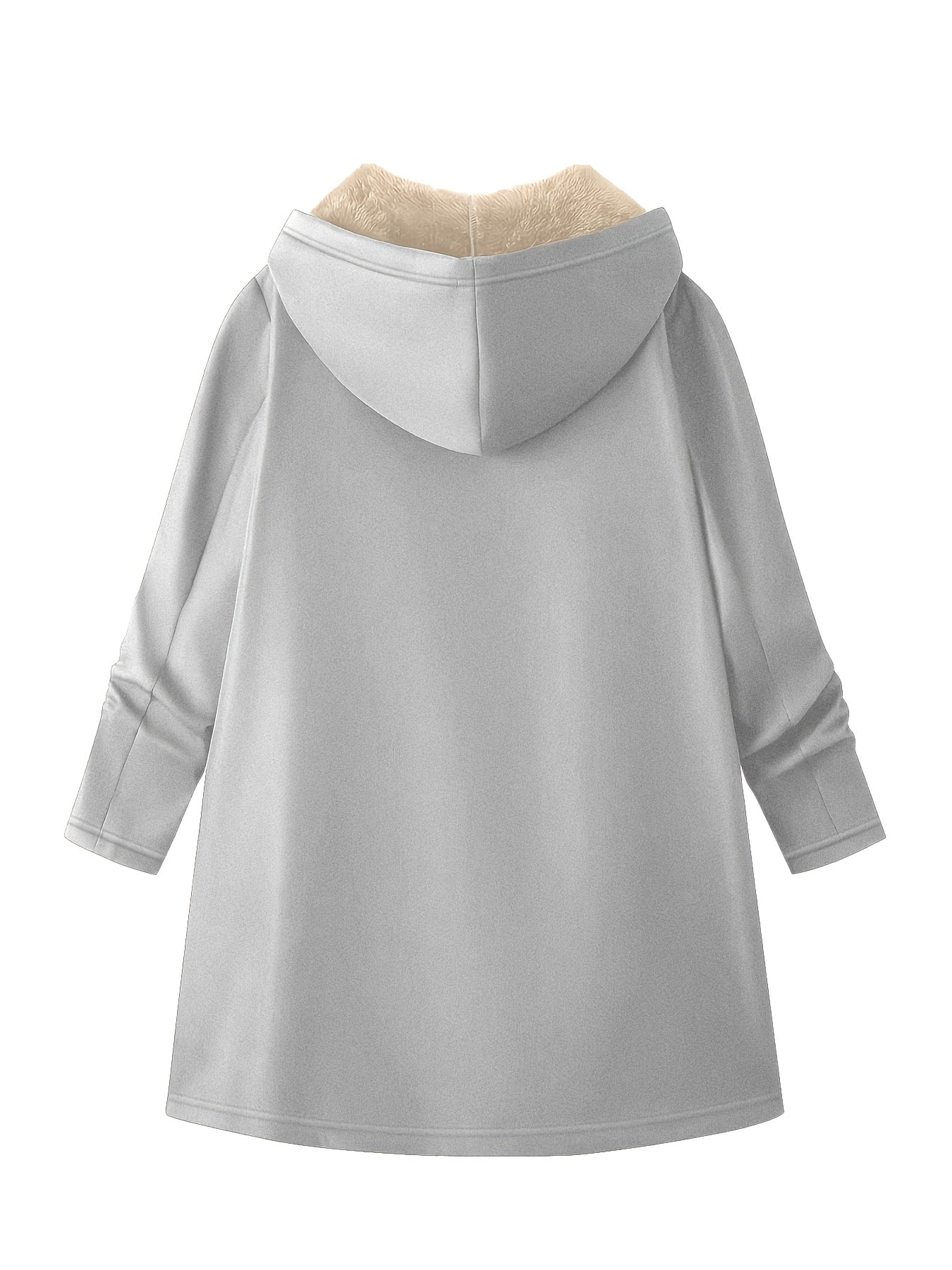 Plus Size Women's Winter Hooded Jacket - Ultra-Warm Plush Coat