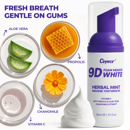 Ceyecr Teeth Cleaning Mint Mousse 50ml - Brightening & Fresh Breath