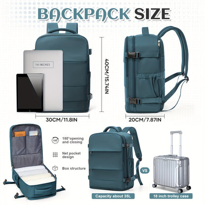 Lightweight Travel Backpack 40x30x20cm - Airline Approved Carry-On