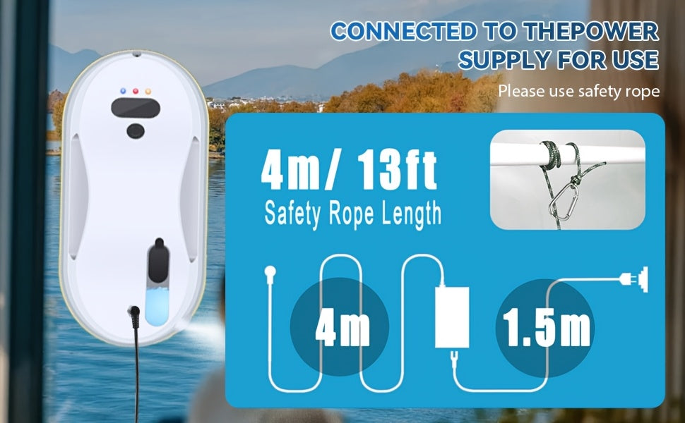 Intelligent Automatic Window Cleaner - Remote Controlled
