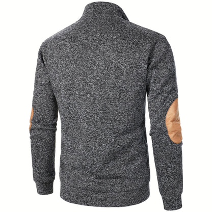 Men's Stand-Collar Casual Sweatshirt - Autumn Winter Long Sleeve
