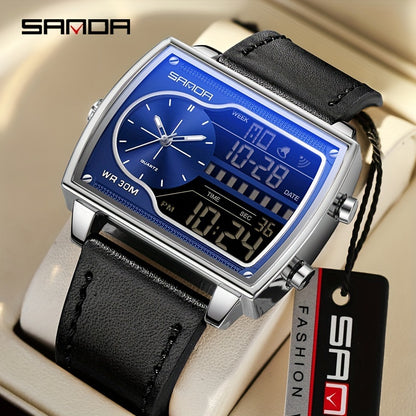 OFNS Men's Digital Watch - Multifunctional Electronic Timing Square