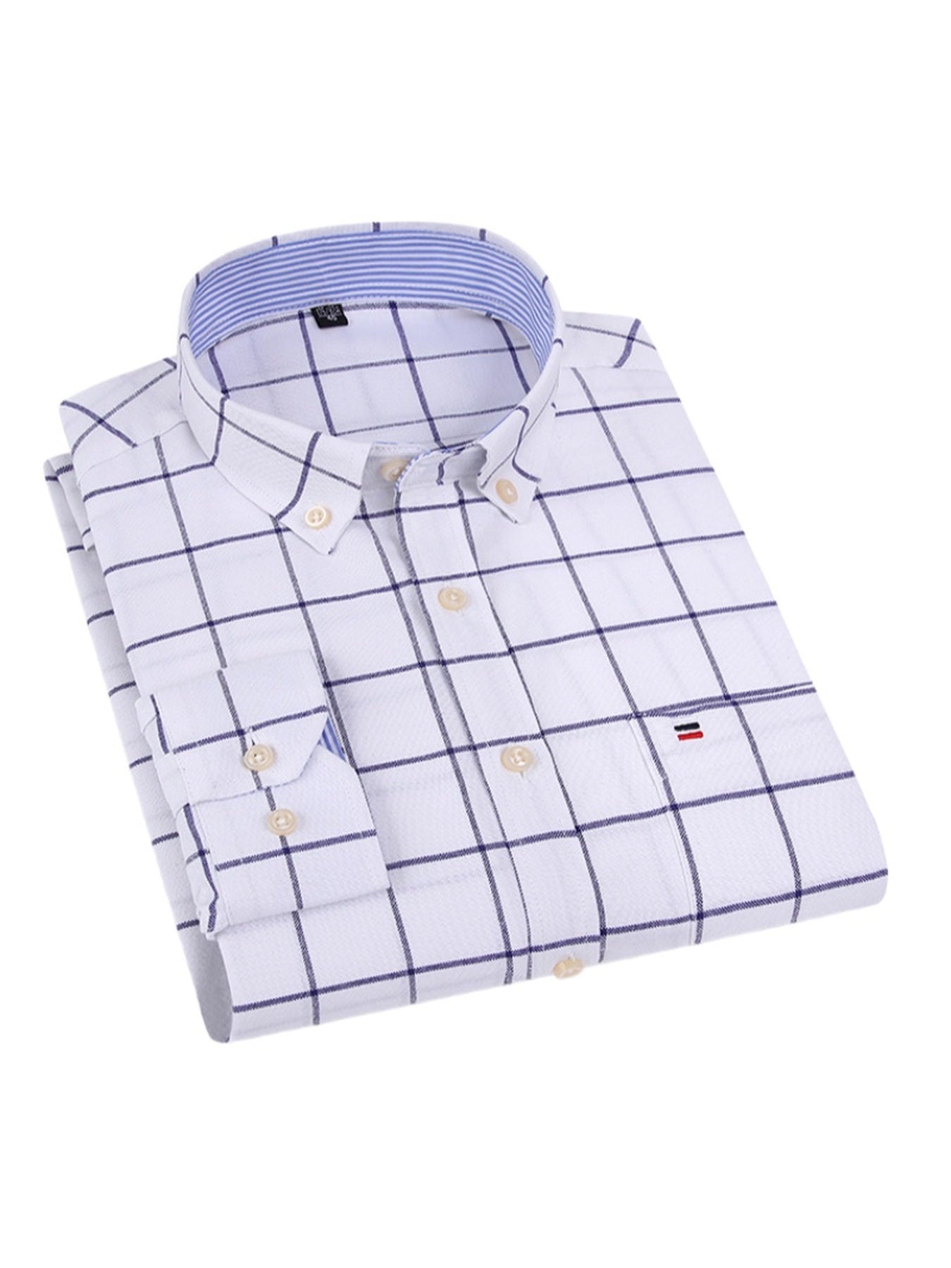 Men's 3-Pack Long Sleeve Oxford Shirts - Embroidered Chest Pockets
