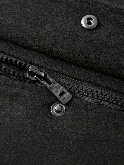 Men's Autumn/Winter Tweed Coat - Business Double-Breasted Wool