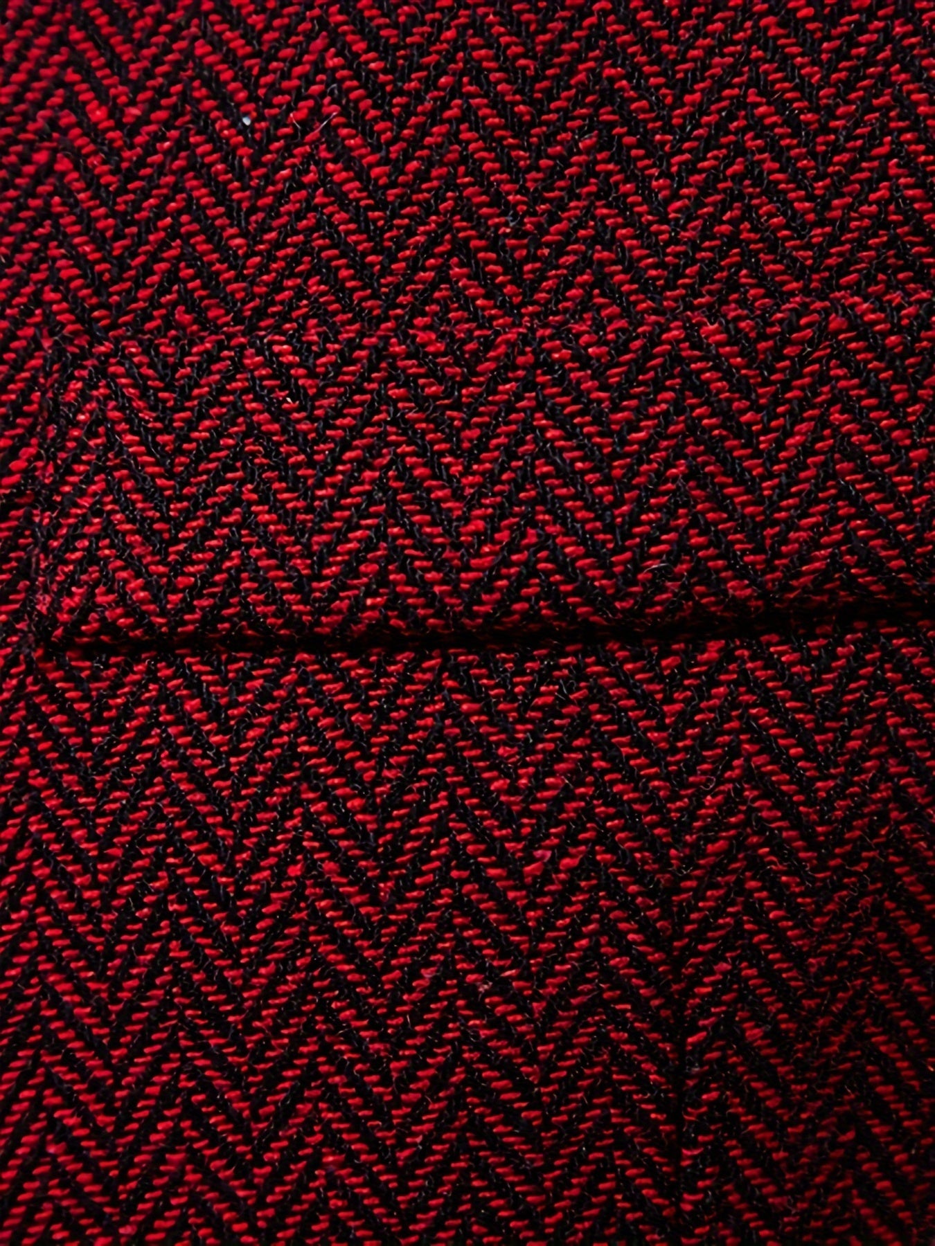 Men's Herringbone Tweed Vest - Single-Breasted Chain Detail Brown