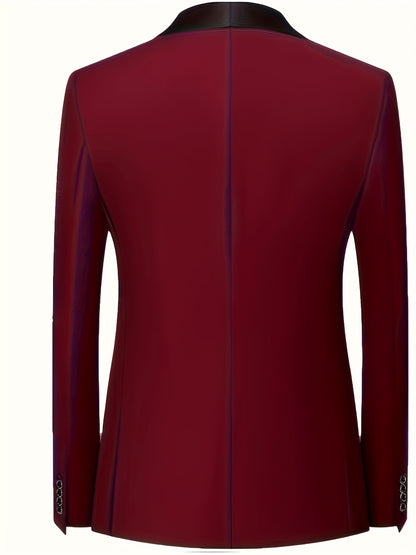 Men's 3pcs Suit Set - Blazer Vest Pants Elegant