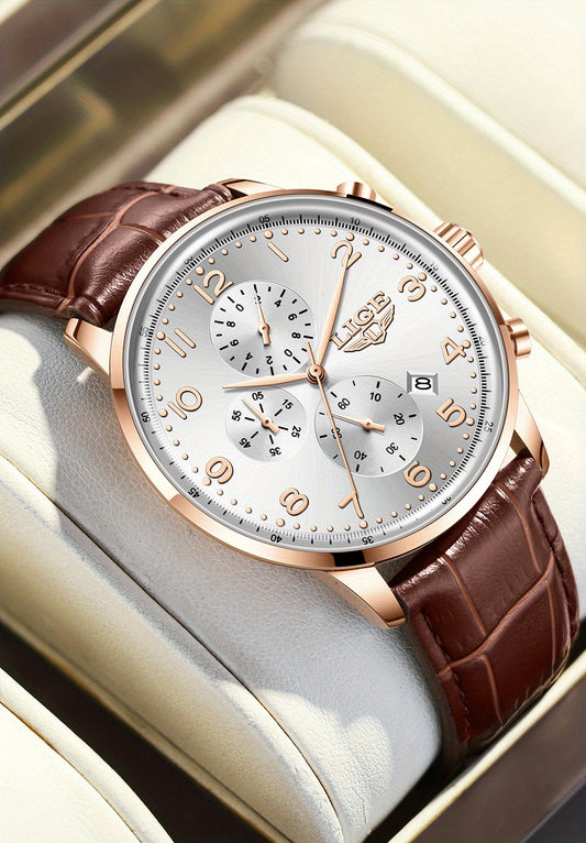 LIGE Men's Elegant Chronograph Watch