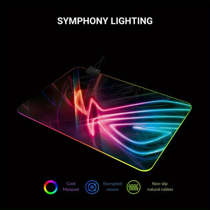 Gaming LED RGB Mouse Pad - Luminous Keyboard Pad Non-Slip