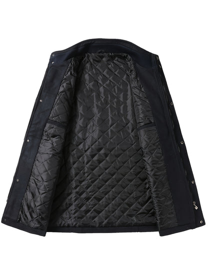 Men's Autumn/Winter Tweed Coat - Business Double-Breasted Wool