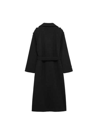 Women's Elegant Double-Breasted Windbreaker - Belted Trench Coat