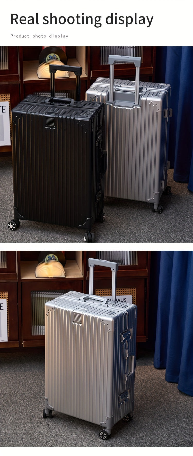 Aluminum Magnesium Alloy Luggage 20-28" - Password Lock Hard Case