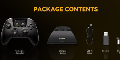 (No Drift) Interactive Screen Wireless Gaming Controller for iOS/for Switch/PC/Android/Steam Deck, Hall Effect Stick & Trigger, RGB Lighting, Remappable Buttons, 1800mAh with Charging Dock-V2 (Black). Notice Not Compatible wi