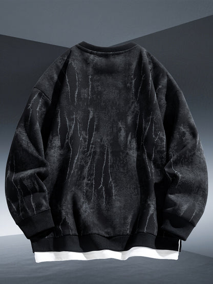 Men's Tie-Dye Sweatshirt - Round Neck Pullover