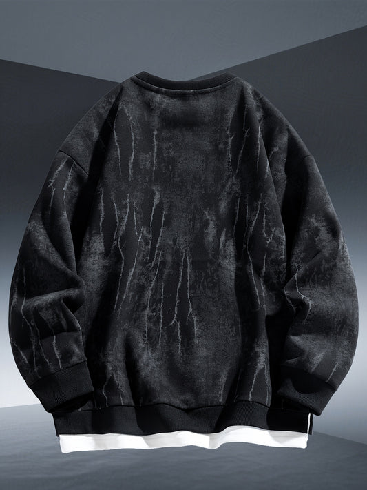 Men's Tie-Dye Sweatshirt - Round Neck Pullover