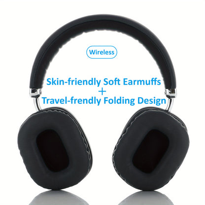 Wireless Headphones - Lightweight Foldable with Built-In Mic