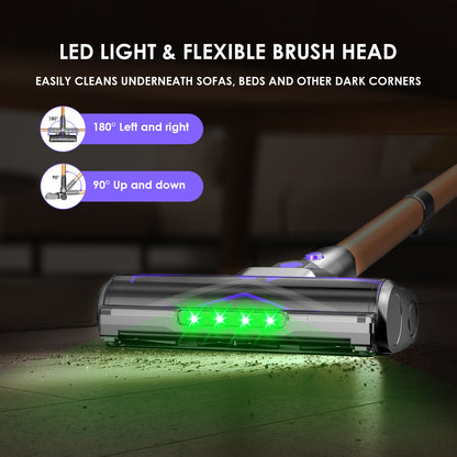 VORTISYS Cordless Vacuum Cleaner 500W - 1.3L Display Anti-Tangle