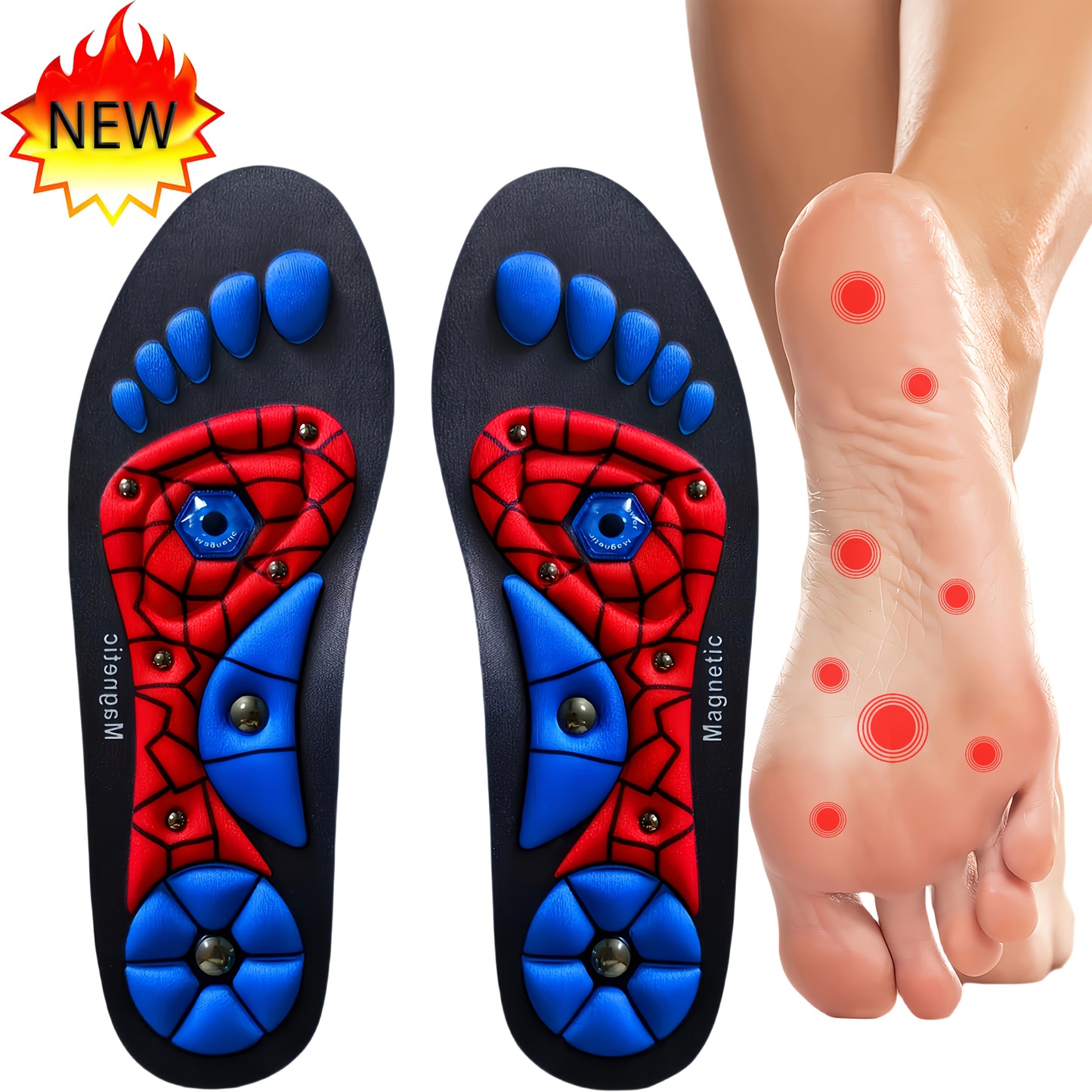 Magnetic Acupoint Massage Insole - EVA Arch Support Breathable