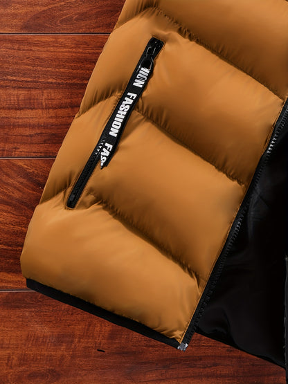 Men's Sleeveless Vest - Warm Zippered Stand Collar