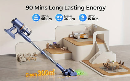 Laresar V11 Cordless Vacuum 650W 90Min - 46KPa 6-in-1 Touch Display