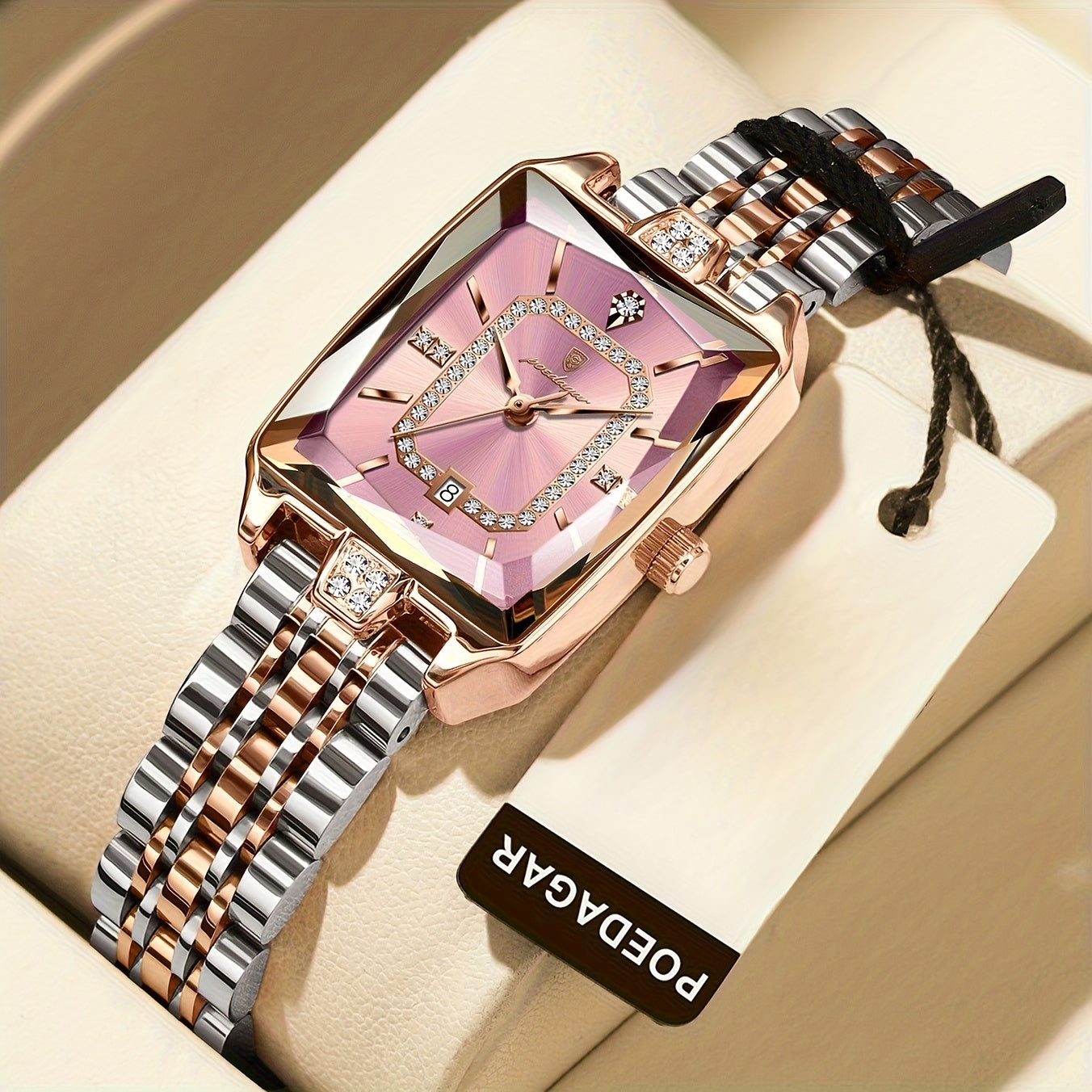 POEDAGAR Women's Luxury Watch - Waterproof Calendar Quartz Steel