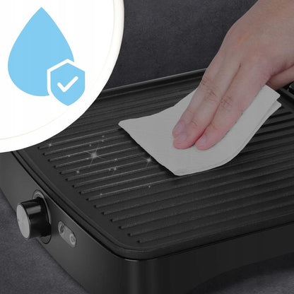 MEMFLOW Electric Panini Grill Toaster 1000W - Foldable Non-Stick