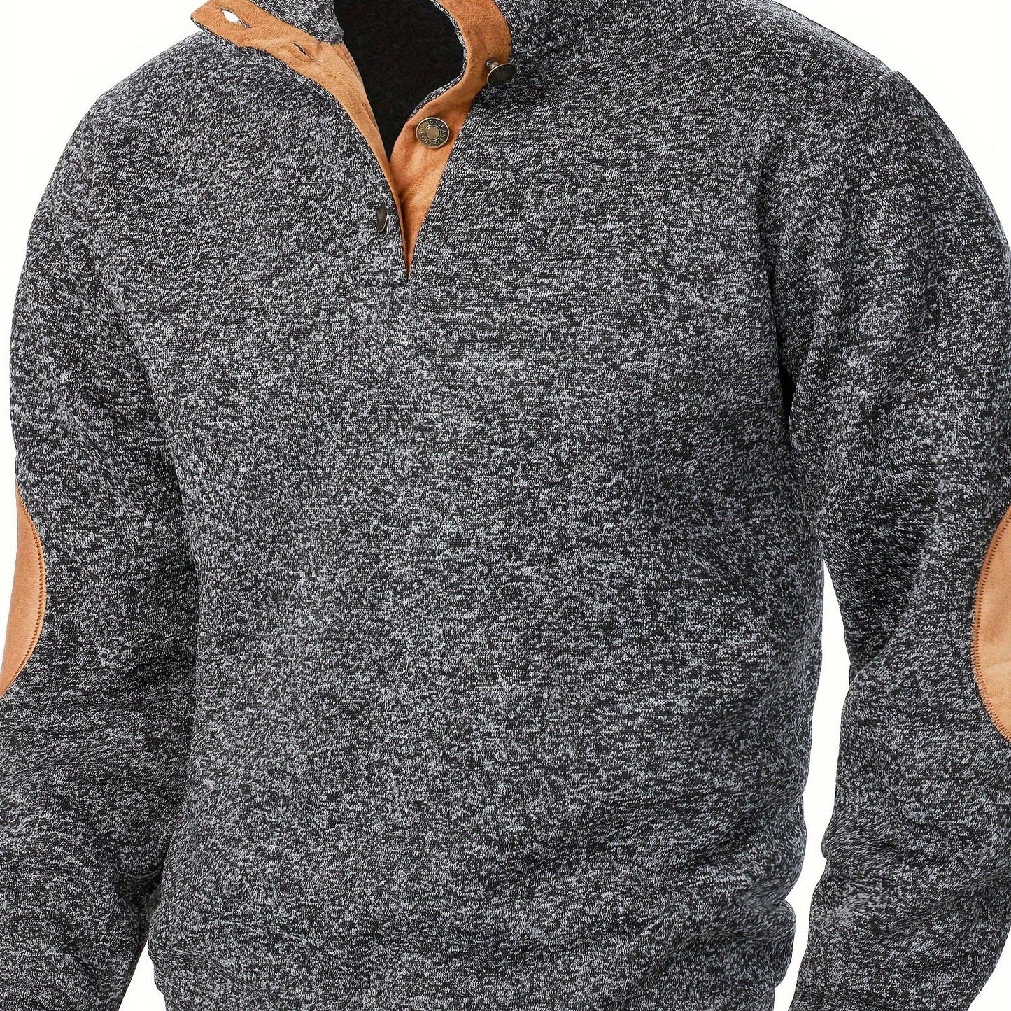 Men's Stand-Collar Casual Sweatshirt - Autumn Winter Long Sleeve