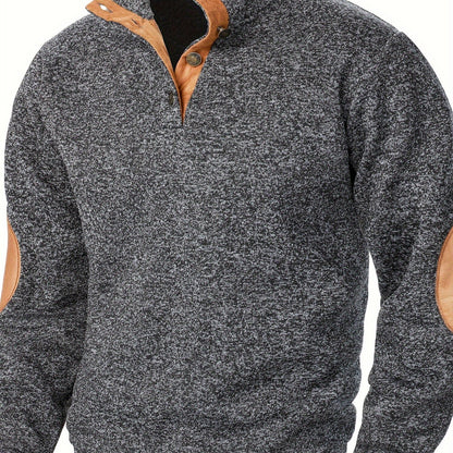 Men's Stand-Collar Casual Sweatshirt - Autumn Winter Long Sleeve