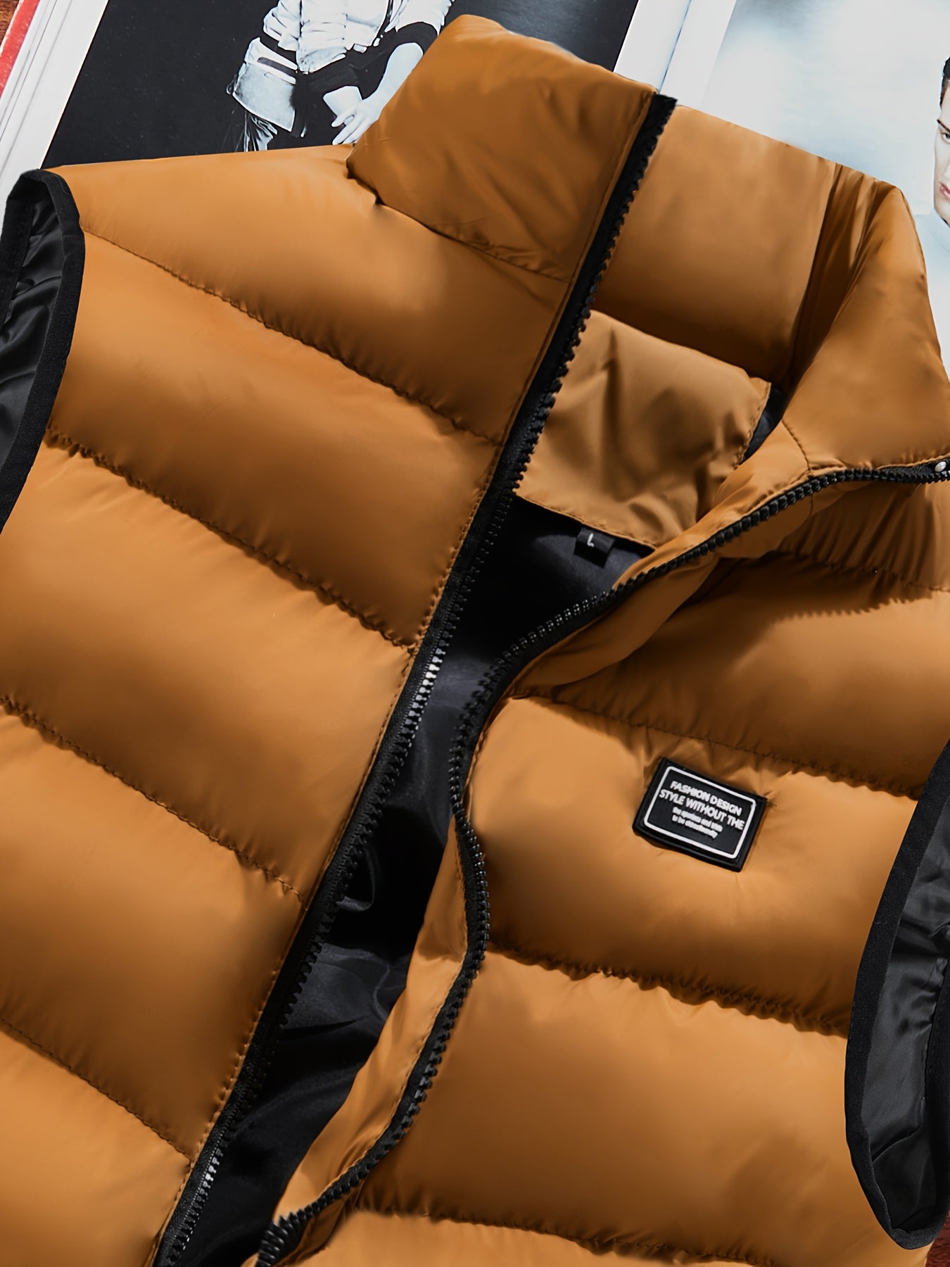 Men's Sleeveless Vest - Warm Zippered Stand Collar