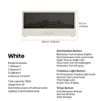 Realistic 3D Flame Effect Diffuser